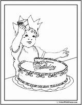Birthday Coloring Cake Baby First Pages Sheet Cakes Happy Printable Pdf Colorwithfuzzy Printables sketch template