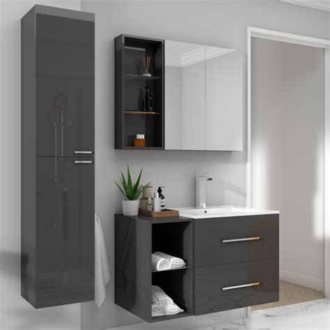 sonix bathroom furniture vanity suite grey buy   bathroom city