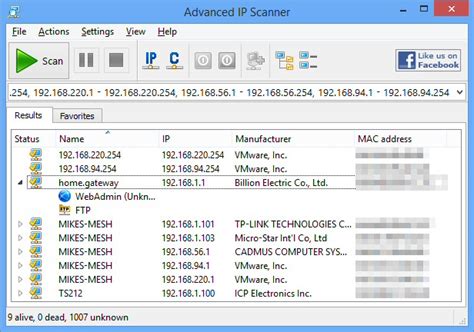advanced ip scanner    downloads freeware