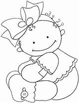 Coloring Baby Sheets Cute Girl Comment First sketch template