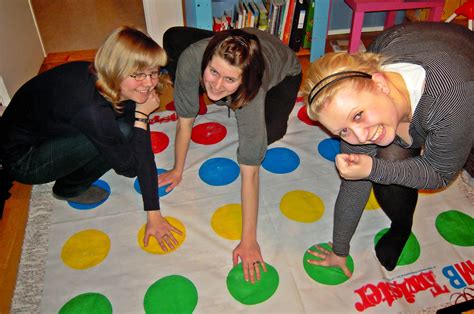 playing twister birthday party saturday evening playing twister