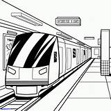 Train Subway Coloring Pages Drawing Color Getcolorings Line Printable Print Popular sketch template