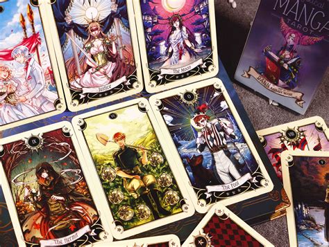 beautiful anime tarot cards deck  book  beginners etsy