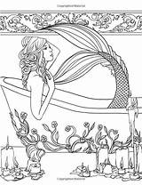 Coloring Bath Mermaid Pages Book sketch template