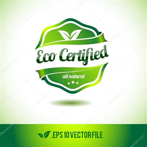 eco certified badge label seal stock vector  twindesigner