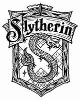 Slytherin Potter Harry Crest Coloring Kiválasztása Tábla Hogwarts Diy Pages sketch template