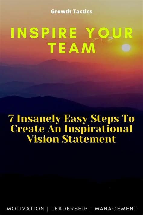 easy steps  create  inspirational vision statement