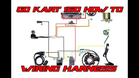 kart  basic wiring harness   youtube