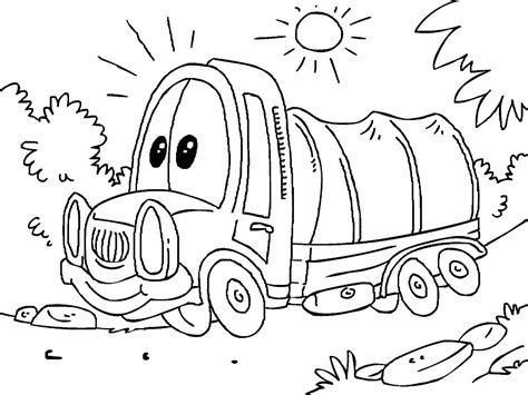cement mixer truck coloring page