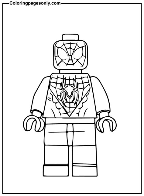 printable lego spiderman coloring pages