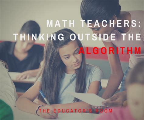 math teachers thinking   algorithm