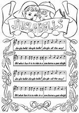 Bells Music Sheet Jingle Printable Coloring Christmas Pages Vintage Kids Pdf Thegraphicsfairy Graphicsfairy Lyrics Print Graphics Fairy Size Piano Color sketch template