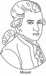 Mozart Coloring Clip Poster Mini Cordial Clips sketch template
