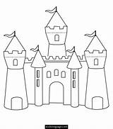Castle Buildings Architecture Coloring Printable Kb sketch template