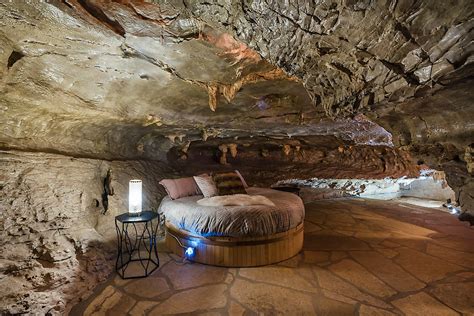 stay   luxury house built   mountain cave   arkansas ozarks
