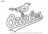 Orioles Baltimore Coloring Oriole Logo Draw Pages Drawing Step Mlb Tutorials Sports Getdrawings Drawingtutorials101 sketch template