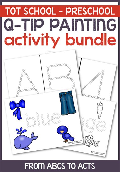 tip painting activity bundle  abcs  acts