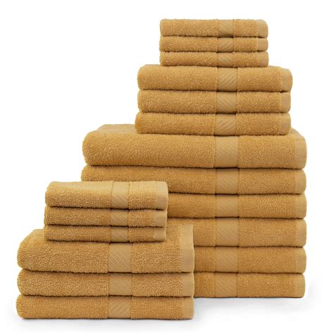home element basic  piece bath towel set  gold walmartcom