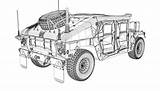Humvee sketch template