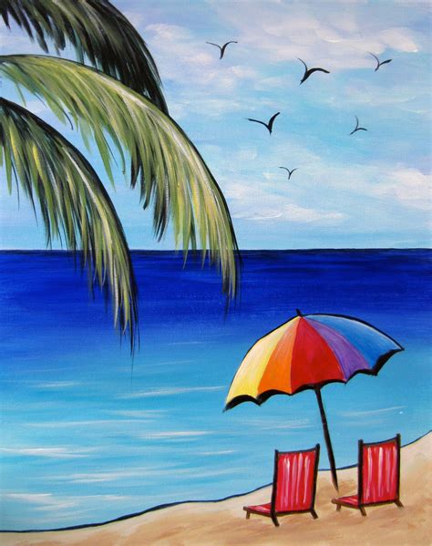im headed  muse paintbar beach art painting art painting easy