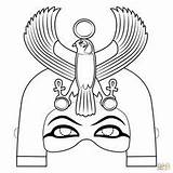 Horus Anubis Anubi Maschera Egito Egizia Supercoloring Headdress Egipto Cleopatra Masks Egipcia Bordar Egyptians Egypte Falco Masque égyptien Colorato sketch template