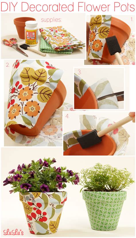 diy decorated flower pots luluscom fashion blog