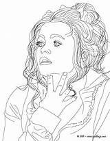 Helena Bonham Bellatrix Lestrange Hellokids Actriz Beroemdheden Britse Línea Drucken Farben Printen sketch template