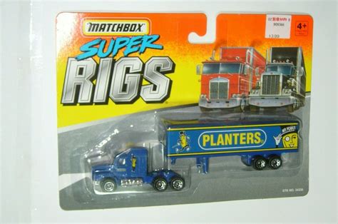 Matchbox Super Rigs Blue Planters Mr Peanut Semi Truck Model Vehicle