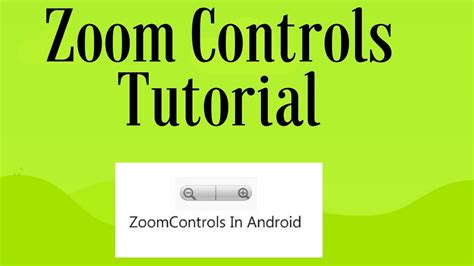 zoom control  android  youtube
