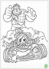 Ralph Wreck Coloring Pages Dinokids Disney Colouring Vanellope Sheets Close Coloringdisney Choose Board sketch template