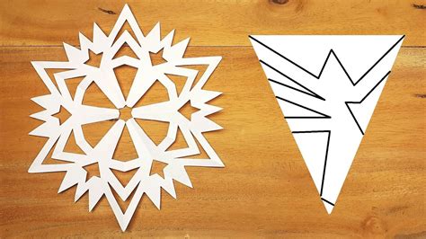 How To Make Paper Snowflake Easy Snowflake Cutting Patterns Origami