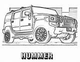 Hummer sketch template