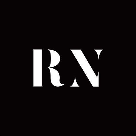 rn logo letter initial logo designs template  vector art  vecteezy