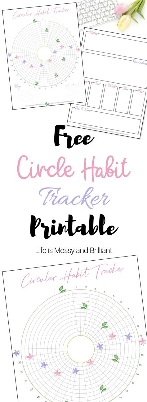 circle habit tracker printable bullet journal circle tracker