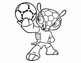 Mascota Colorear Fuleco Mascotte Mascote Mundial Disegno Pelota Dibuix Futebol sketch template