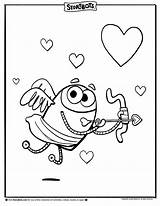 Storybots Coloring Valentines Andrea Bots Cupid Getdrawings Visualartideas sketch template