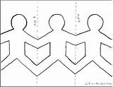 Menschenkette Scherenschnitt Preschool Chains Kette Kostenlos Escueladeblanca sketch template