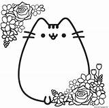Pusheen Cat Coloring Pages Printable Activity sketch template