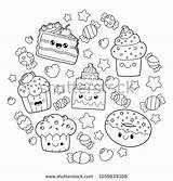Sweets sketch template