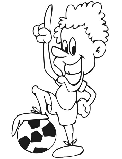 soccer coloring page kid soccer player