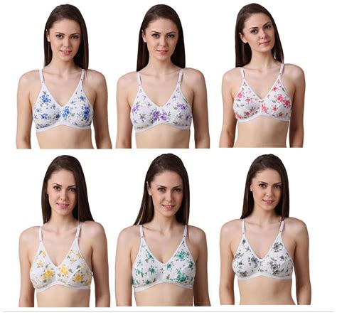 buy freely pack    padded cotton  shirt bra multi    prices  india