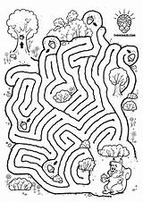 Maze Mazes Squirrel Laberintos Puzzles Labyrint Nutty Lizard Colouring Rapunzel Modrykonik Sk Mixpan sketch template