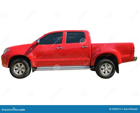 red pickup truck stock photo image  truck isolated