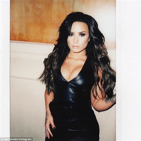 demi lovato promotes new album at private spotify event daily mail online