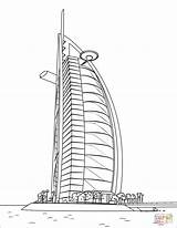 Dubai Arab Coloring Burj Al Pages Uae Drawing National Sketch Drawings Buildings Emirates Pencil Printable United Arquitectura sketch template