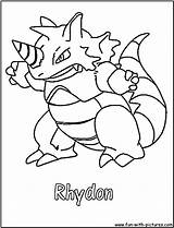 Coloring Rhydon Pages Pokemon Donphan Printable Fun Template sketch template
