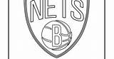 Coloring Logo Nba Brooklyn Nets Pages sketch template