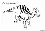 Ouranosaurus Allosaurus Mewarnai Dinosaurus Pemandangan sketch template