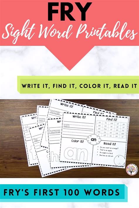 fry sight words   printables video video fry sight