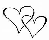 Intertwined Hearts Clip Clipart Two Designs Use sketch template